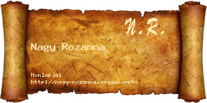 Nagy Rozanna névjegykártya
