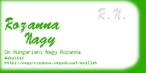 rozanna nagy business card